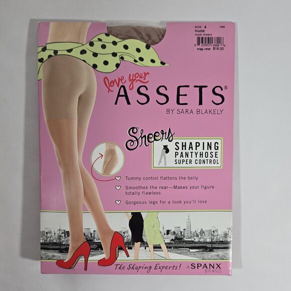 Love Your Assets Sheers Shaping Panty Hose Super Control Size 4 Nude - Picture 1 of 4